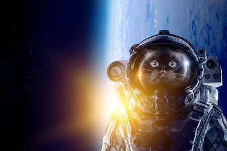 First trip to space. Mixed media