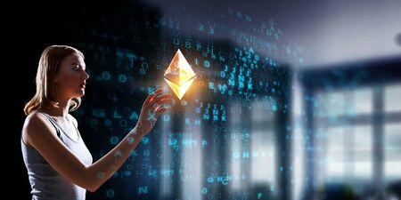 Crypto currency market and exchangeの写真素材