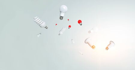 Glass light bulb . Mixed mediaの写真素材