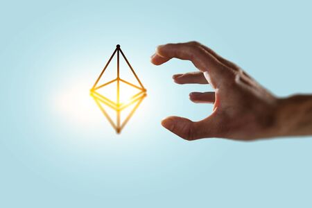 Ethereum crypto currency as making money conceptの写真素材