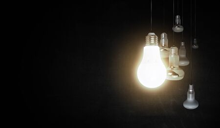 Concept of bright idea and creativityの写真素材