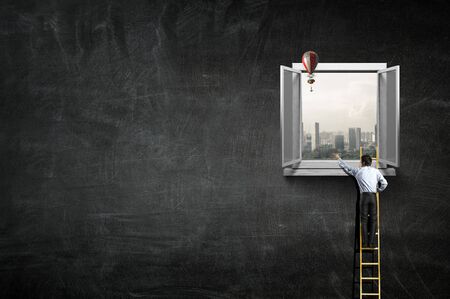 Window to success. Mixed mediaの写真素材