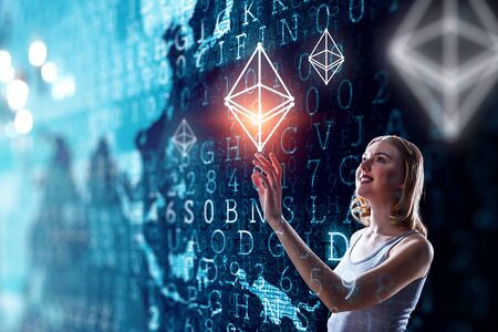 Crypto currency market and exchangeの写真素材