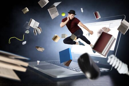 Dance is his world . Mixed mediaの写真素材