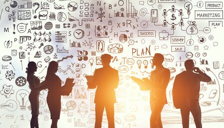 Business teamwork concept. Mixed mediaの写真素材