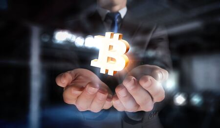 Crypto currency market . Mixed mediaの写真素材
