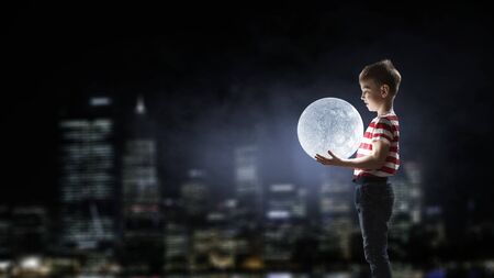 Childish sweet dreams. mixed mediaの写真素材