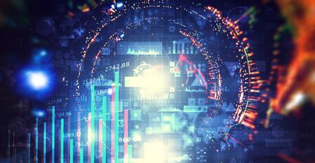 Media technologies in business. Mixed mediaの写真素材