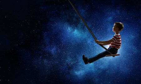 Just free and happy. Mixed mediaの写真素材