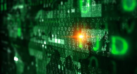 Background media technology image with binary code
