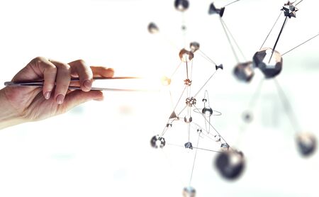 Science concept with sphere model