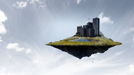 Panoramic skyline and modern cityscapeの写真素材