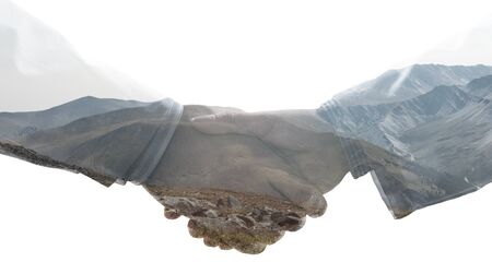 Partnership concept. Image of handshakeの写真素材