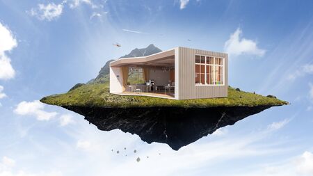 Real estate concept . Mixed media