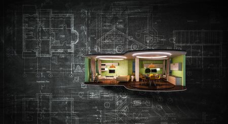 Real estate concept . Mixed mediaの写真素材