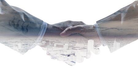 Partnership concept. Image of handshakeの写真素材