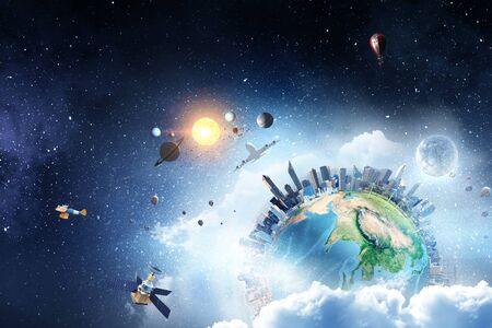 Planet Earth abstract funny playful theme