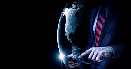 Business and innovation concept . Mixed mediaの写真素材