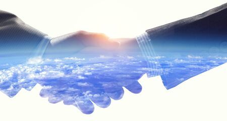 Partnership concept. Image of handshake