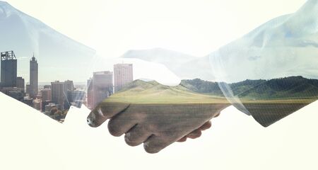 Partnership concept. Image of handshakeの写真素材