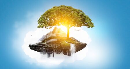 Image of tree and landscapeの写真素材