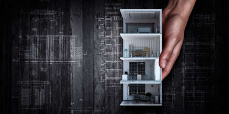 Real estate concept . Mixed mediaの写真素材