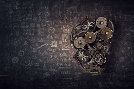 Gears and cogs macro . Mixed mediaの写真素材