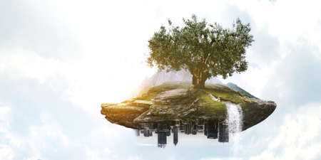 Image of tree and landscapeの写真素材