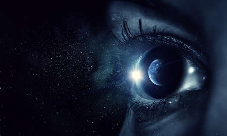 Macro image of human eye