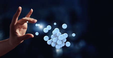 Science concept with sphere model