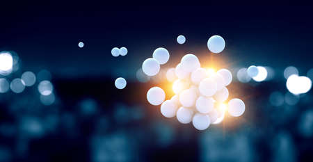 Science concept with sphere modelの写真素材