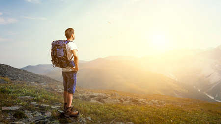 Young traveler exploring the world concept