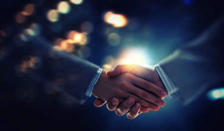 Partnership concept. Image of handshakeの写真素材