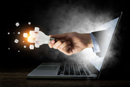 Light bulb image as symbol of innovationの写真素材