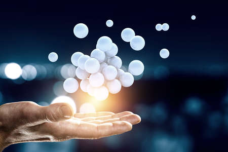 Science concept with sphere model