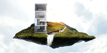 Real estate concept . Mixed media