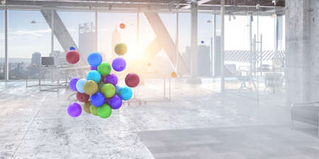 Science concept with sphere model