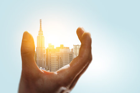 Real estate concept . Mixed mediaの写真素材