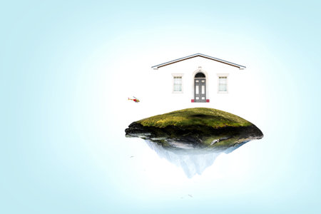 Real estate concept . Mixed media