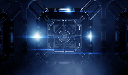 Technology and innovation concept . Mixed mediaの写真素材