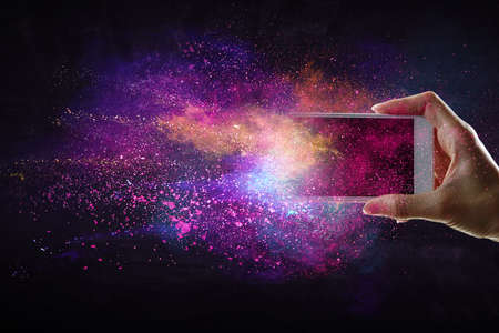 Innovation and creativity concept . Mixed mediaの写真素材