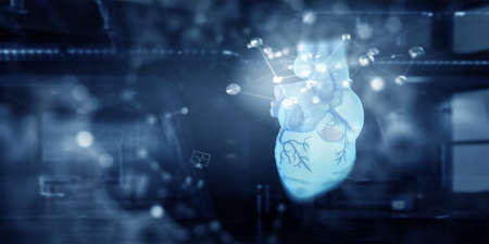 Moderm medicine. Cardiology . Mixed mediaの写真素材