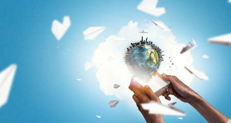 Travel and tourism on the planet Earthの写真素材