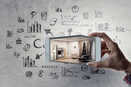 Real estate concept . Mixed mediaの写真素材