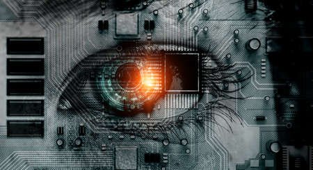 Abstract high tech eye concept