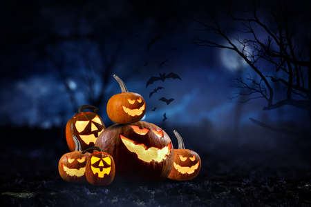 Spooky halloween image . Mixed media
