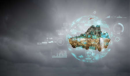 Modern technology interface . Mixed media