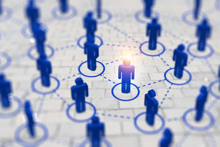 Social Web Network Background Imageの写真素材