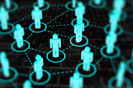 Social Web Network Background Imageの写真素材