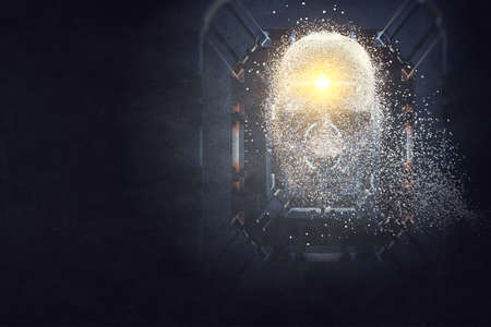 Virtual reality and artificial intelligence conceptの写真素材